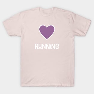 Purple Heart Running Love T-Shirt